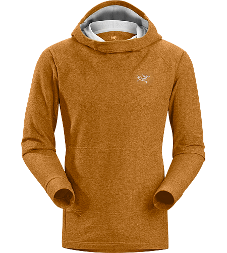 Quiq Hoody Men's Trim fitting, pullover style hoody with a tall collar and relaxed hood, constructed with a stretchy, comfortable cotton blend terry knit fabric; Ideal for bouldering, climbing and casual use.