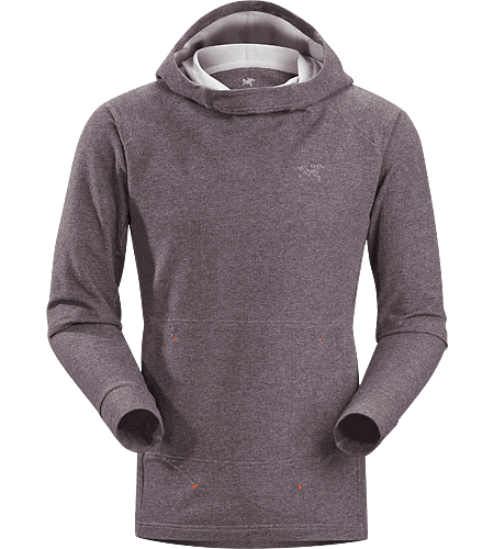 Quiq Hoody Men's Trim fitting, pullover style hoody with a tall collar and relaxed hood, constructed with a stretchy, comfortable cotton blend terry knit fabric; Ideal for bouldering, climbing and casual use.