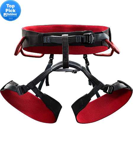 R·320a Men's Fully adjustable, all around Rock climbing harness constructed with a wider Warp Strength Technology® swami for ultimate comfort.