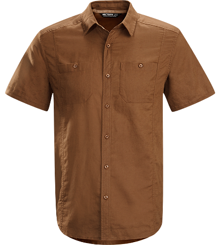 Ravelin Shirt SS Men's Short sleeved, linen/cotton blend shirt designed as a natural alternative for warm weather comfort