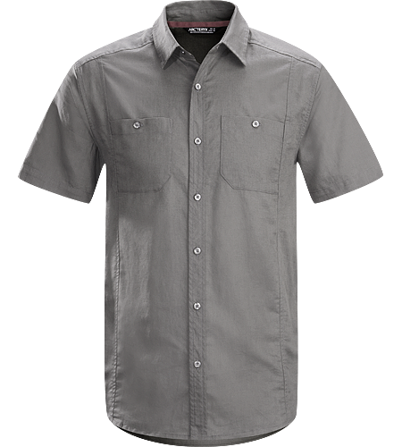 Ravelin Shirt SS Men's Short sleeved, linen/cotton blend shirt designed as a natural alternative for warm weather comfort