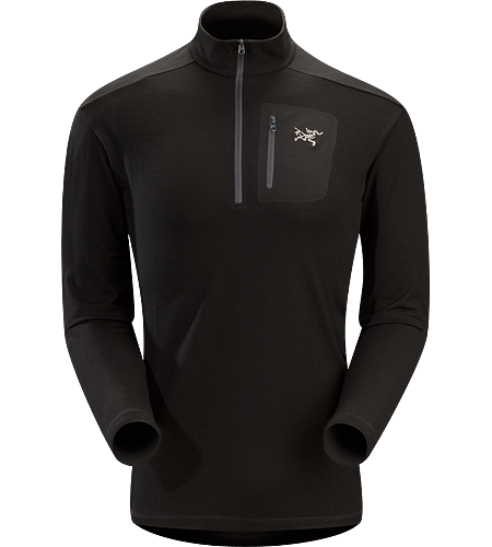 Rho LTW Zip Neck Men's MAPP Merino wool, insulated, base-layer jersey.