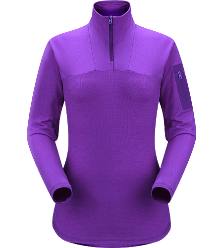 Rho LTW Zip Neck Women's MAPP Merino wool, insulated, base-layer jersey.