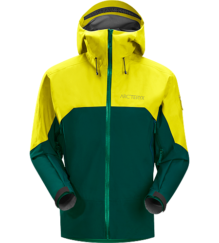 Rush Jacket Men's Waterproof, breathable and durable jacket designed for big mountain adventures and on/off piste skiing and riding. Anatomically patterned for easy layering and enhanced mobility out on the slopes.