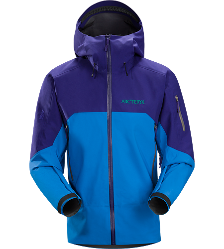 Rush Jacket Men's Waterproof, breathable and durable jacket designed for big mountain adventures and on/off piste skiing and riding. Anatomically patterned for easy layering and enhanced mobility out on the slopes.