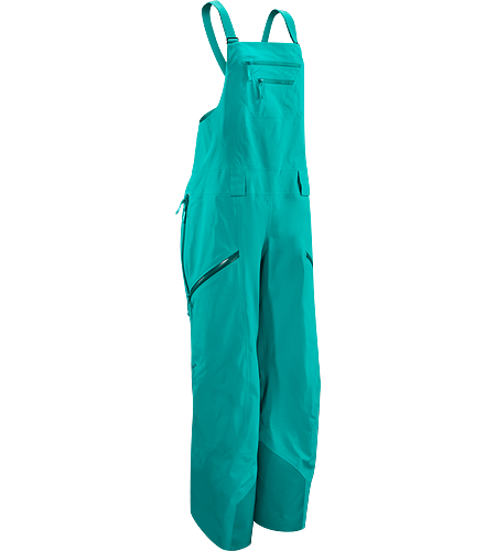 Sentinel Full Bib Pant Women's Waterproof, lightly insulated, relaxed fit bit pant with large cargo pockets for plenty of storage. Intended for extended use on long, deep snow days