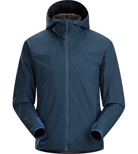 Solano Jacket Men's Newly redesigned with adjustable hood and additional length. A lightweight and breathable, lined WINDSTOPPER® hooded jacket with articulated patterning for active use.