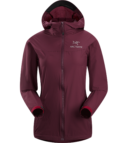 Squamish Hoody Women's Super lightweight, durable and compressible hooded jacket; Ideal as a wind resistant layer for warm weather activities