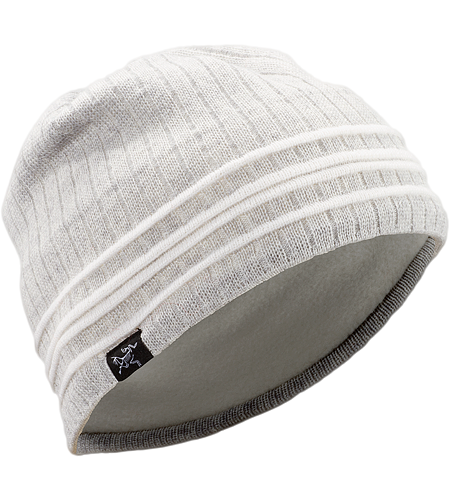 Stonecat Hat Relaxed fit, merino wool/acrylic mix beanie with fine ribbed knit yarn with stripy detailing.