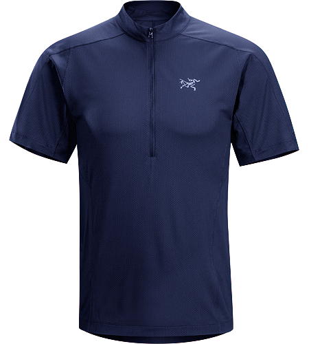 Velox Zip Neck Men's Lightweight and highly breathable endurance running shirt with a deep front zipper.