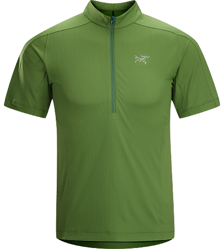 Velox Zip Neck Men's Lightweight and highly breathable endurance running shirt with a deep front zipper.