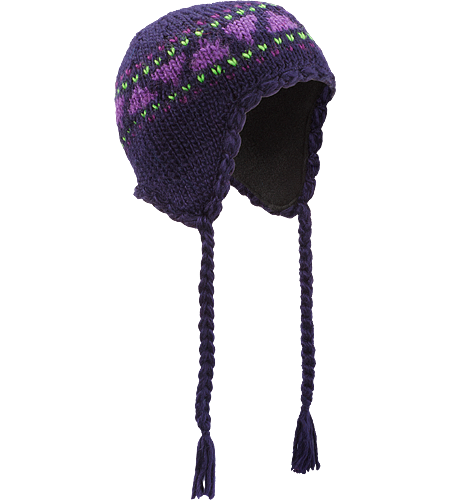 Zoe Toque Women's Women-specific toque with braided ties and earflaps.