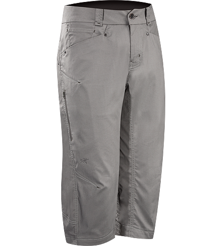 A2B Commuter Long Men's Denim-inspired water repellant, quick drying, longer inseam crop short with hidden reflective elements for commuters.