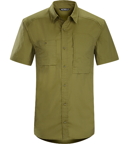 A2B Shirt SS Men's Relaxed fit, button down, cotton/polyester, short sleeved shirt for everyday living and urban commutes.