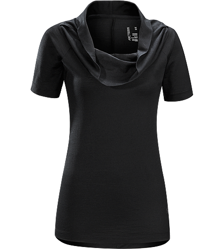 A2B Top Women's Trim fitting, longer length top with a scooped, gathered neckline and a slimming silhouette; ideal for everyday living and urban commuting.