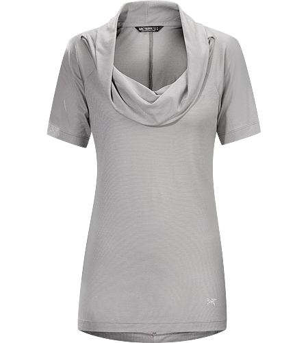 A2B Top Women's Trim fitting, longer length top with a scooped, gathered neckline and a slimming silhouette; ideal for everyday living and urban commuting.