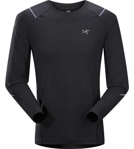 Accelerator LS Men's A lightweight, breathable, moisture-wicking, technical long-sleeve shirt constructed with a slightly heavier fabric and designed for running in cool conditions.
