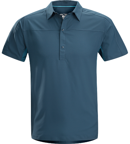 Adventus Comp Polo SS Men's A different take on the classic polo shirt made from a lightweight and quick drying fabric.