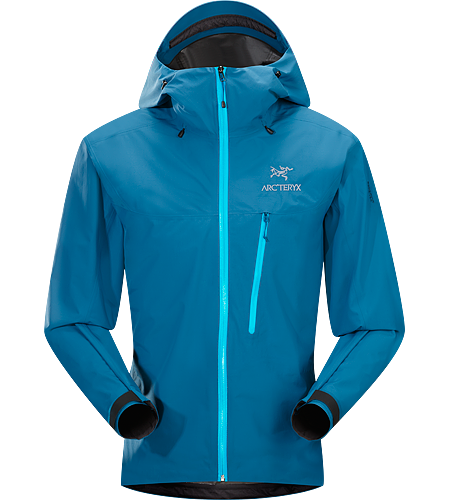 Alpha SL Jacket Men's <strong>Alpha Series: Climbing and alpine focused systems | SL: Super light. </strong>Super lightweight, waterproof jacket constructed using GORE-TEX® fabric with PacLite® product technology and designed with essential backcountry features and helmet compatible StormHood™; ideal as an easily packable emergency storm jacket in an alpine environment.
