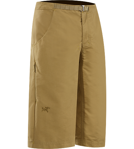 Aristo Long Men's Durable, hard-wearing cotton/nylon canvas, below-the-knee shorts with integrated, adjustable belt