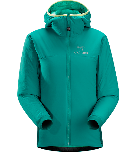 Atom LT Hoody Women's <strong>Atom Series: Synthetic insulated mid layers | LT: Lightweight. </strong>Lightweight, breathable, insulated hoody; Ideal as a stand-alone piece in fair weather, or as a layering piece in cold conditions