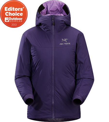 Atom SV Hoody Women's <strong>Atom Series: Synthetic insulated mid layers | SV: Severe Weather. </strong>Warm insulated Coreloft™ jacket with an insulated hood; Ideal for use as a super-warm mid-layer in cold conditions, or as a stand-alone piece in warmer conditions.