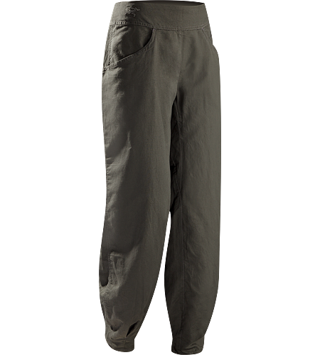 C'esta Pant Women's Lightweight, breathable, relaxed fit cotton/linen pant with a wide, comfort waistband and gathered, pleated cuffs. Ideal for casual urban use in hot weather, or while travelling.