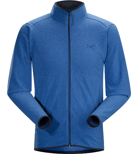 Caliber Cardigan Men's Relaxed fit fleece with casual styling and zippered hand pockets, constructed using a soft-to-the-touch Polartec® micro-fleece textile