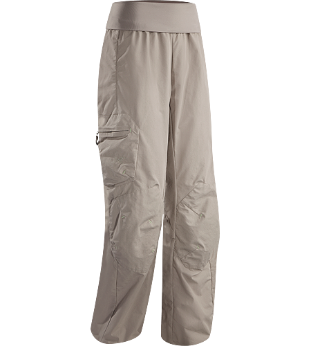 Calyx Pant Women's Leichte, robuste Hose aus Baumwolle/Nylon-Canvas mit umfaltbarem Taillenbund aus Strickgewebe, das einen bequemen Sitz unter Klettergurten gewährleistet.