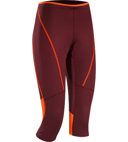Cita 3/4 Tight Women's 3/4 length, compression fit, running tight constructed with breathable mesh panels to vent perspiration.