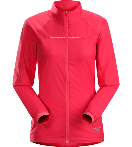 Cita Jacket Women's Lightweight, water-resistant running jacket with mesh underarm panels to vent perspiration