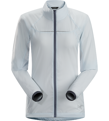 Cita Jacket Women's Lightweight, water-resistant running jacket with mesh underarm panels to vent perspiration