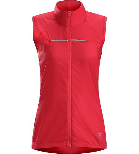 Cita Vest Women's Ultra-lightweight vest for chilly days, featuring weather resistant Lumin™ nylon in the front and a highly breathable mesh back panel.