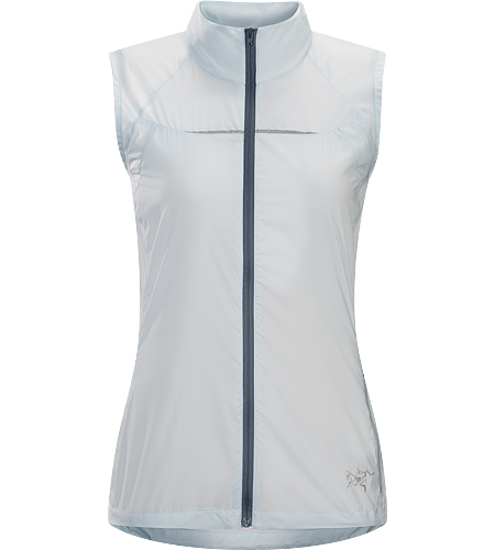 Cita Vest Women's Ultra-lightweight vest for chilly days, featuring weather resistant Lumin™ nylon in the front and a highly breathable mesh back panel.
