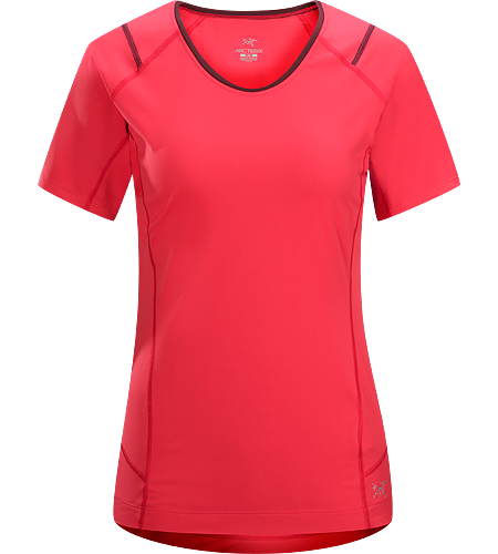 Ensa SS Women's Breathable, moisure wicking, technical short sleeve running shirt made with a slightly heavier fabric that is ideal for active use on cooler days.