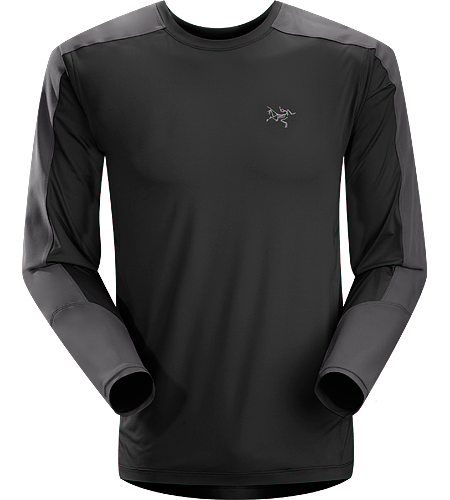Ether Comp Crew LS Men's Lightweight, moisture-wicking, durable and abrasion-resistant long-sleeved shirt designed with two distinctive technical fabrics to keep you cool and dry on the trail.