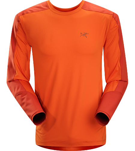 Ether Comp Crew LS Men's Lightweight, moisture-wicking, durable and abrasion-resistant long-sleeved shirt designed with two distinctive technical fabrics to keep you cool and dry on the trail.