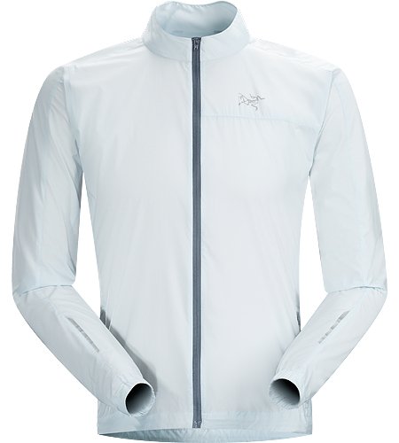 Incendo Jacket Men's Trim-fitting, minimalist running jacket constructed with water-resistant fabric in the body and sleeves. Ideal for high output activities