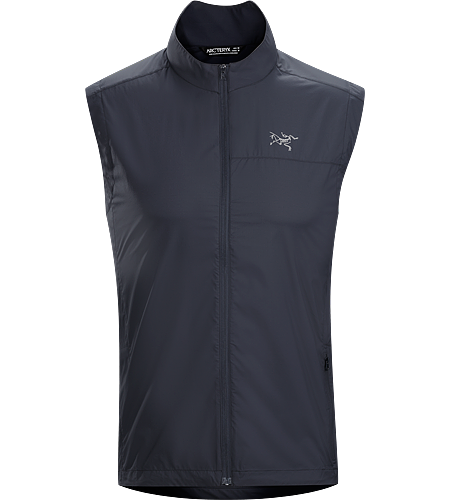 Incendo Vest Men's Ultra-lightweight vest constructed using wind resistant textile in the front, and breathable mesh in the back panel for maximum ventilation during aerobic activities.