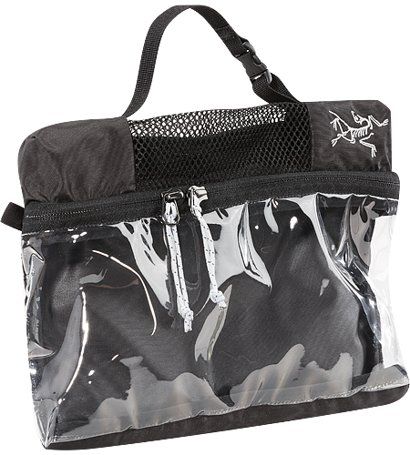 Index Dopp Kit Three compartment, compact travel bag for toiletries. A clear paneled main compartment speeds passage through airport security and is sized for 100mL (3.4 oz.) travel containers.