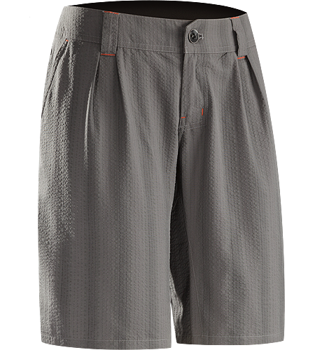 Kalama Short Women's Trim fitting, striped shorts made using a lightweight, textured organic cotton and polyester seersucker textile that is comfortable in hot weather conditions.