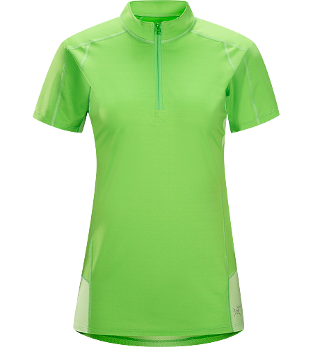Kapta Zip Neck SS Women's Lightweight, breathable, stretchy short sleeve, zip neck shirt with a mesh back panel; ideal for active pursuits in warm weather