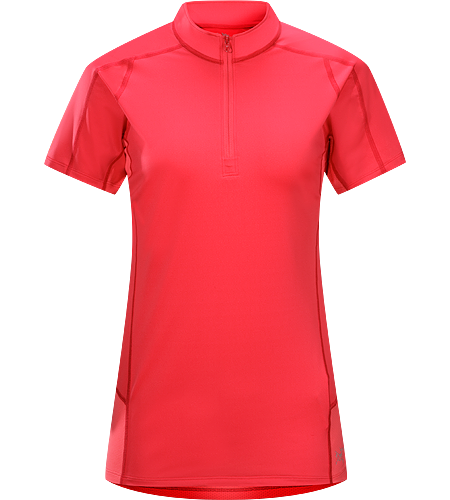 Kapta Zip SS Women's Leichtes, atmungsaktives, elastisches kurzärmeliges Shirt mit Halsreißverschluss und einem Rückenteil aus Netzgewebe. Ideal für körperliche Betätigungen an warmen Tagen.