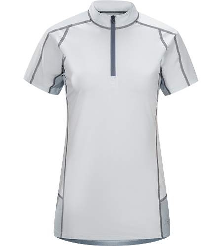 Kapta Zip Neck SS Women's Lightweight, breathable, stretchy short sleeve, zip neck shirt with a mesh back panel; ideal for active pursuits in warm weather