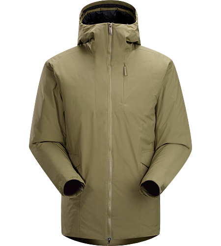 Khuno Parka Men's Long length insulated casual coat constructed with WINDSTOPPER® fabric paired with Coreloft™ insulation. Ideal for every day, cold weather use.