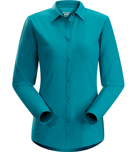 Libere Comp LS Femme Chemise à manches longues, respirante et légère avec des manches qui s'enroulent et restent en place par temps chaud