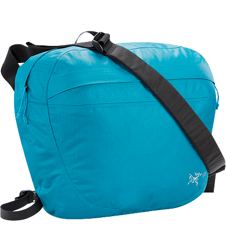 Lunara 17 Weather resistant AC² shoulder bag with front pocket, retention strap for documents, tablet device, or up to 15” laptops, padded back panel and shoulder strap, and removable waistbelt.