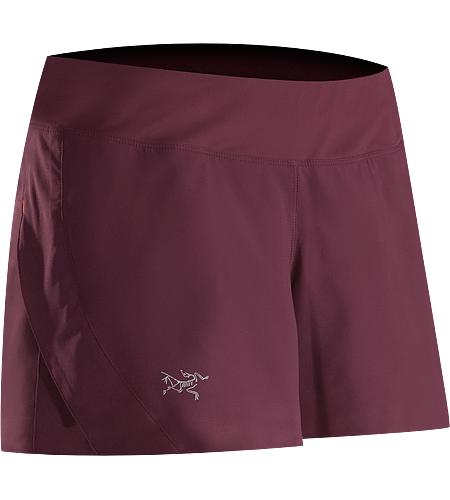 Lyra Short Women's Lightweight, versatile short with 3/4 length side slit, an inner brief liner and a wide stertch knit waistband with elastic drawcord for enhanced comfort and freedom of movement.