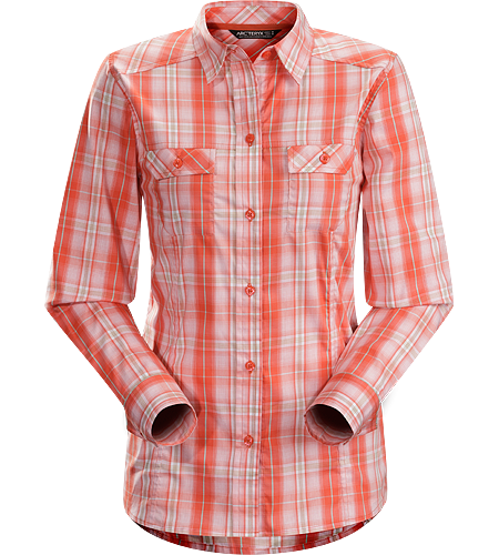 Melodie Shirt LS Women's Lightweight long sleeve shirt with roll-up sleeves that secure with a tab for added comfort in warmer weather