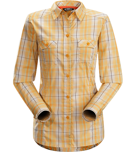 Melodie Shirt LS Women's Lightweight long sleeve shirt with roll-up sleeves that secure with a tab for added comfort in warmer weather